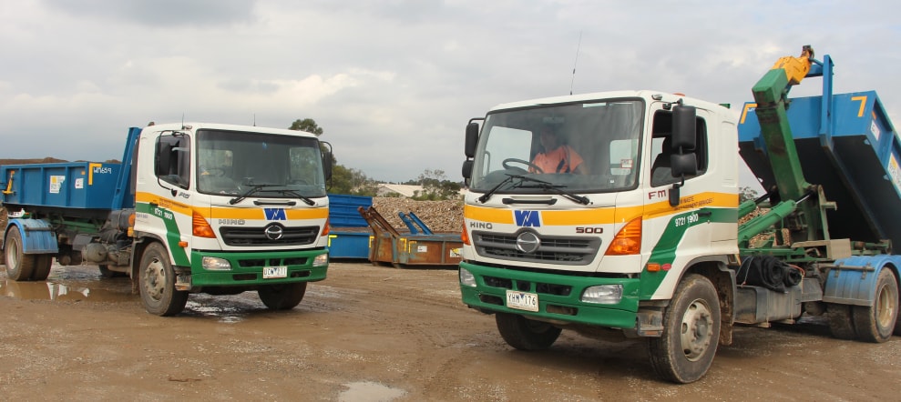 Trucks at WM Waste